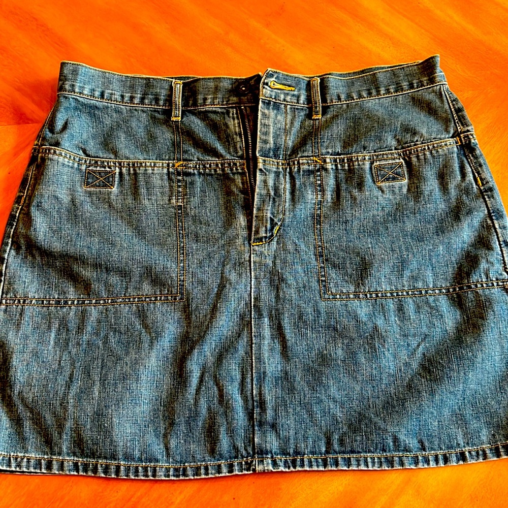 Gently used denim mini skirt